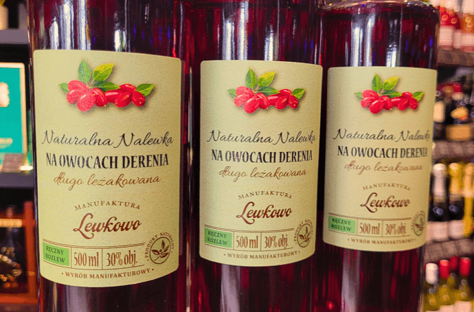 Butelka Naturalnej Nalewki na Owocach Derenia